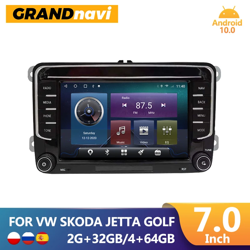 Автомагнитола GRANDnavi 2 Din Android GPS для VW / Volkswagen Skoda Octavia golf 5 6 touran passat B6 polo Jetta 2Din радио