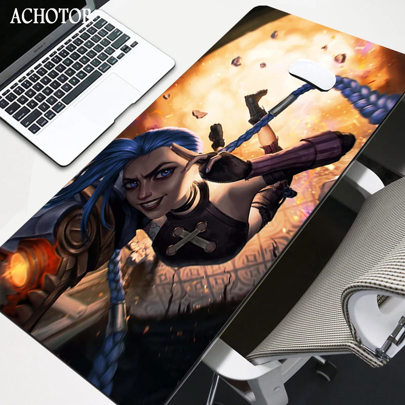 anime arcane jinx large mouse pad xxl computer mousepad tapis de souris for gamer office pc gamer desk mat pads mause pad carpet free global shipping