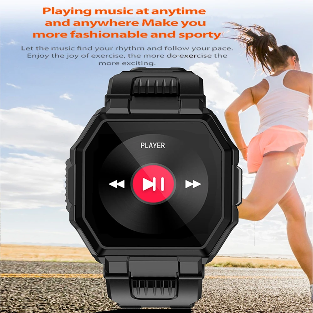 

2021 Bluetooth Call Smart Watch Men Full Touch Sports Fitness Tracker Blood Pressure Heart Rate Smartwatch Music Control