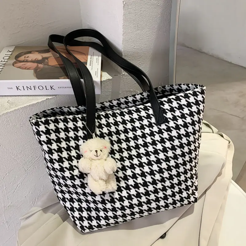 

Women Shoulder Bag Tote Large Handbag Plaid Women's Bags
