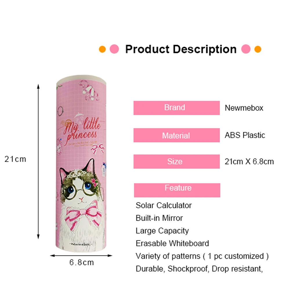 Чехол карандаш в стиле принцессы кошки Newmebox большая емкость коробка для макияжа