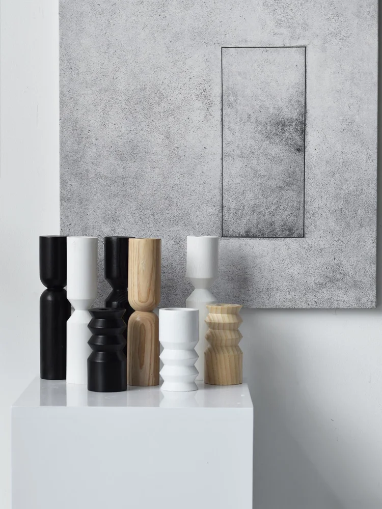 

Wood Retro Candle Holders Rustic Centerpieces Solid Candlestick Tealight Holder Random Swieczniki Home Decoration 30ZT237