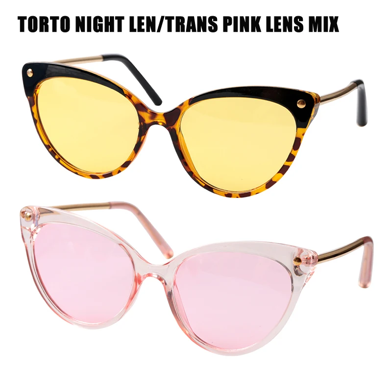 Night Lens Pink Len SOOLALA TR90 кошачий глаз очки для чтения с анти-голубым светом женские полуоправы пресбиопические очки для чтения защита компьютера - Цвет оправы: Night Lens Pink Len