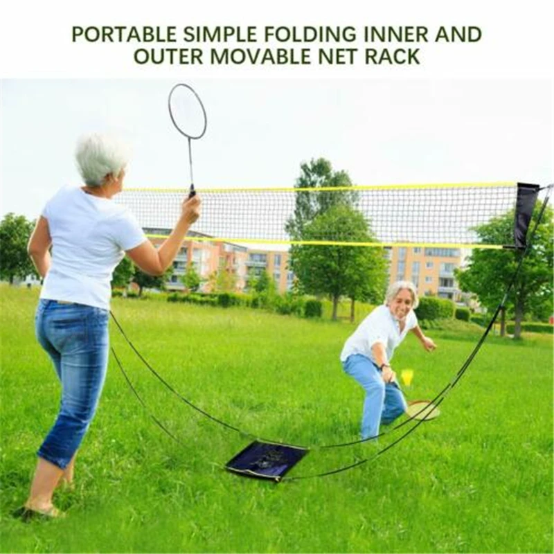 

Badminton Tennis Volleyball Net Frame Beach Lawn Portable Training Square Mesh Net Shuttlecock Network Indoor Outdoor Sports