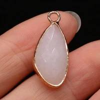 natural stone cute pendants irregular faceted jasper for charms jewelry making diy necklace earrings reiki heal gifts