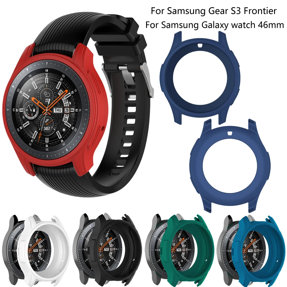 Силиконовый мягкий защитный чехол рамка для Samsung Galaxy Watch 46 мм Gear S3 Frontier Защита от