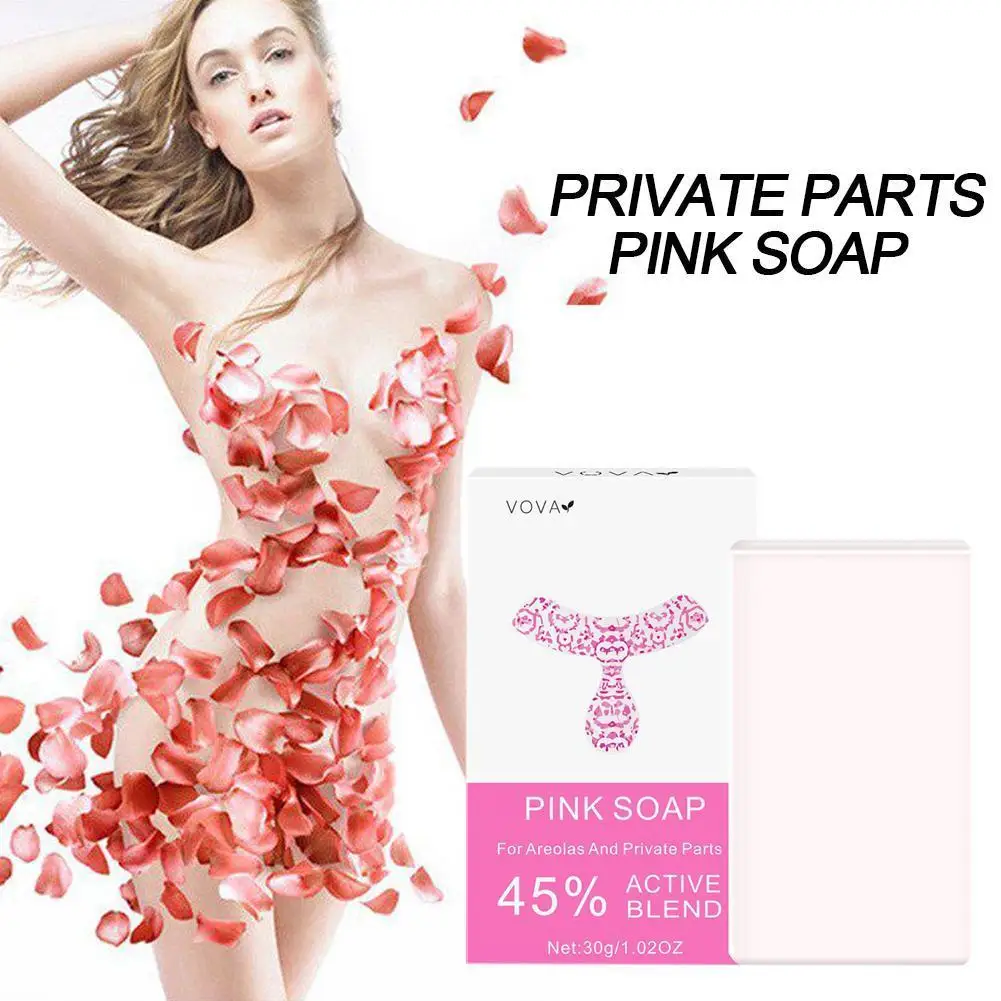 

New Body Pink Whitening Soap Intimate Skin Bleaching Essence Nipples Butt Lips Private Bleaching Soap Skin Care Body Soap 30g