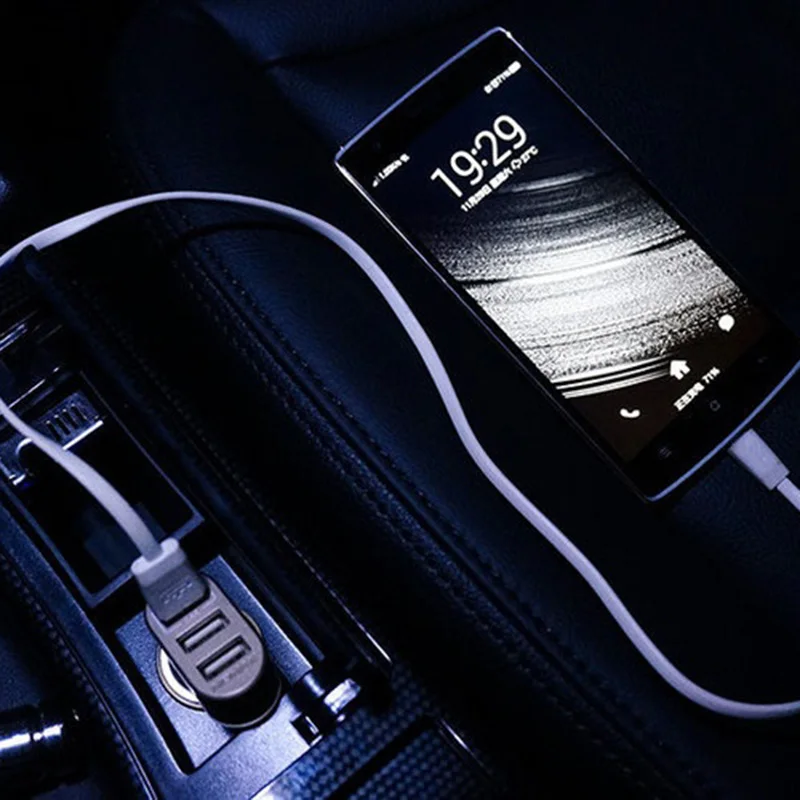 Автомобиль 3-Порты 12V 24V USB Зарядное устройство адаптер для телефона Батарея