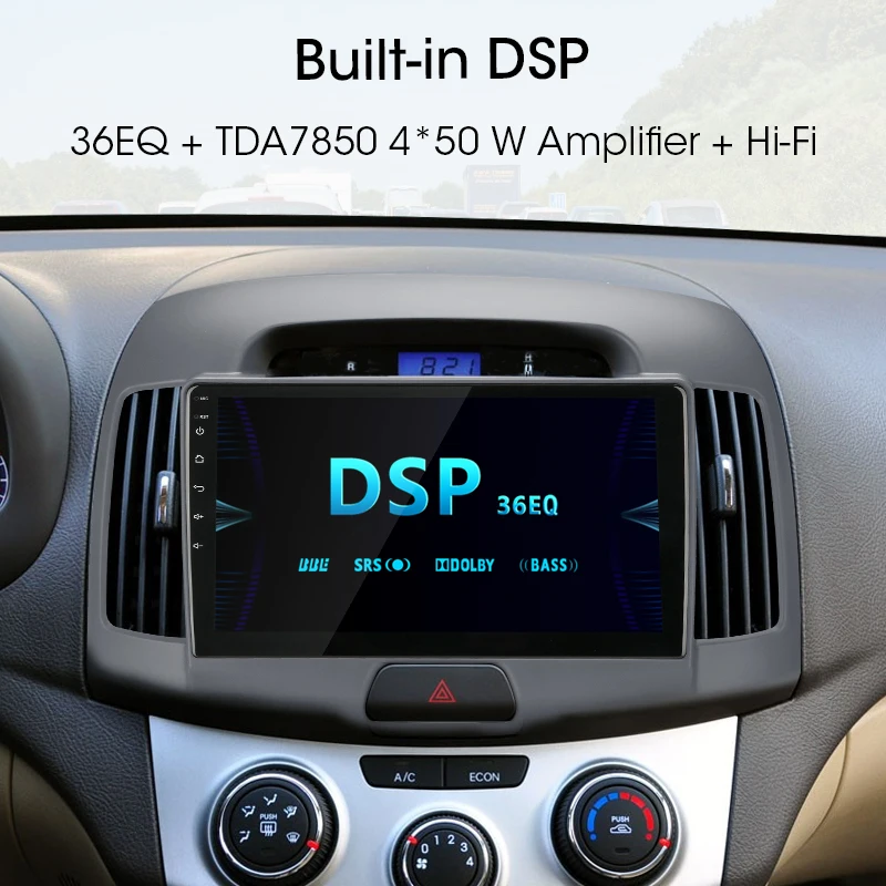 Jansite 9 &quot4G автомобильное радио для Hyundai Elantra 2006-2010 RDS Wifi Авторадио Android 8 1 2.5D