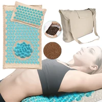 eco linen coconut fiber acupressure sensi massage yoga mat kuznetsovs applicator pilate exercise foot massager buckwheat pillow