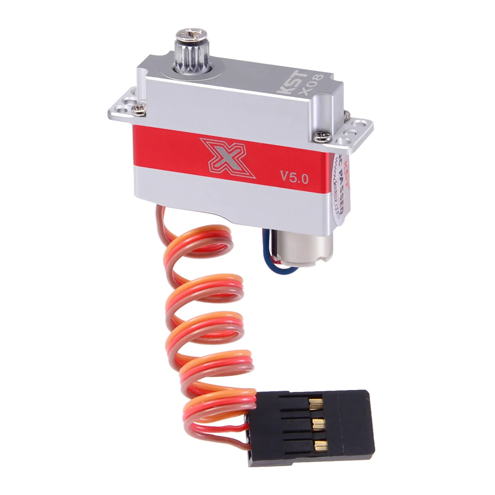 KST Micro Servo X08N V5.0 высокий крутящий момент тонкий крыло светильник с фиксированным крылом рулевое управление DLG планер вертолет