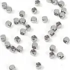 Гипоаллергенные бусины из нержавеющей стали 100, россыпью, граненые бусины с отверстием для изготовления ювелирных изделий сделай сам, 2 мм, 304 штук, квадратные разделители