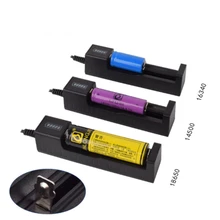Adaptador de cargador USB de batería Universal de 1 ranura, carga inteligente LED para baterías recargables, Li-ion 18650, 26650, 14500