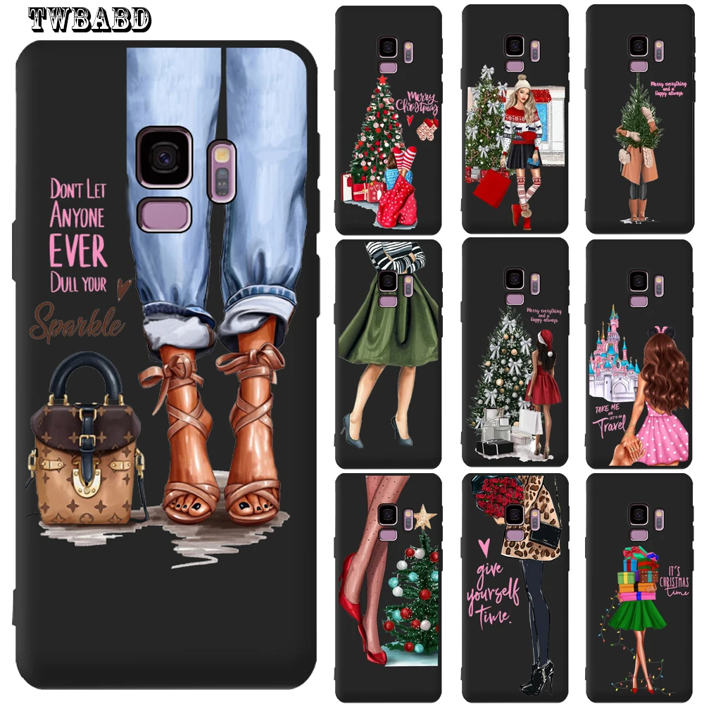 Рождественский Модный чехол для девушек samsung Galaxy S9 S8 S10 Plus S7 S6 Edge Lite Note9 8 10 Pro Funda Etui |