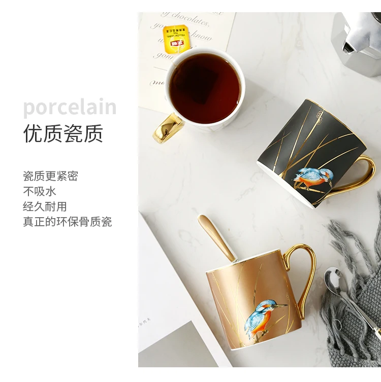 Большой фарфоровый кофейный чай с животным принтом фотографические винтажные