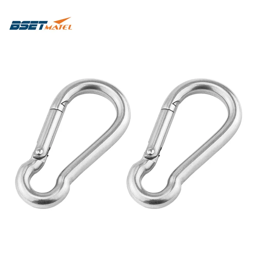 2 шт. 5 мм 6 8 Многофункциональный Карабин из нержавеющей стали 304 с пружиной