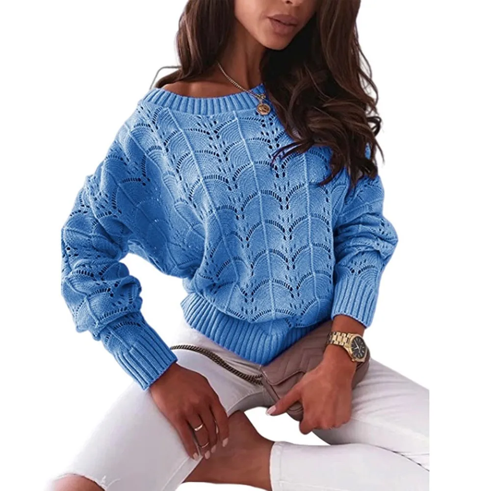 

Women Sheep Spring Autumn Sweaters Women Fashion Sexy Crew Neck Plus Size Knitted Casual Knitted Loose Tops