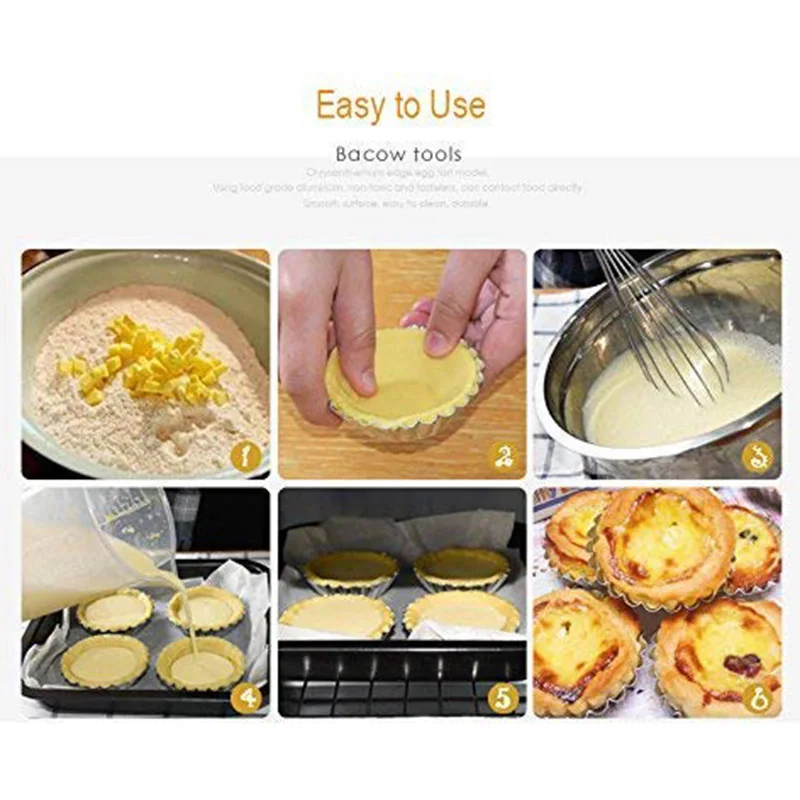 Форма для яиц формы выпечки банки 100 шт. форма из алюминиевого сплава кексов