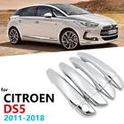 Роскошный хромированные дверные ручки Накладка для Citroen DS5 2011  2018 автомобильные аксессуары наклейки Стиль внешний 2012 2013 2014 2015 2016