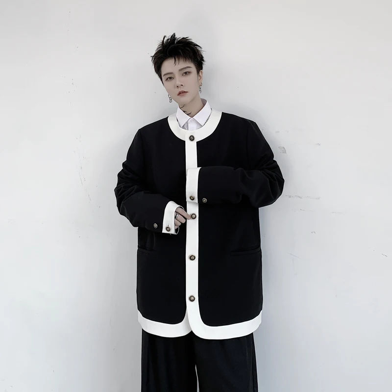 Новинка 2020 весна осень Мужской винтажный Модный повседневный свободный пиджак