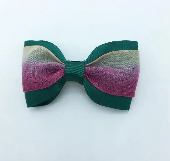 20 шт./лот твердого Бутик Grosgrain ленты для девочек с маленьким бантом; резинка для волос, обтянутая тканью; зажим для галстука лента для волос, бабочка Сделай Сам DIY бигуди для волос Аксессуары Лучший подарок - Цвет: 3