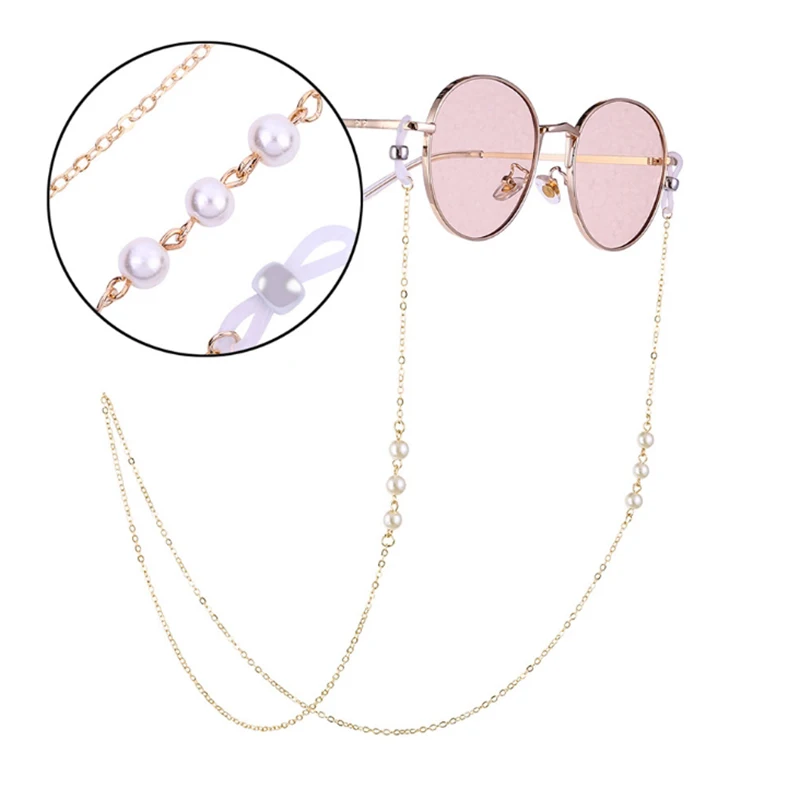

Sunglasses Lanyard Strap Necklace Eyeglass Pearl Chain Cord Reading Women Gifts