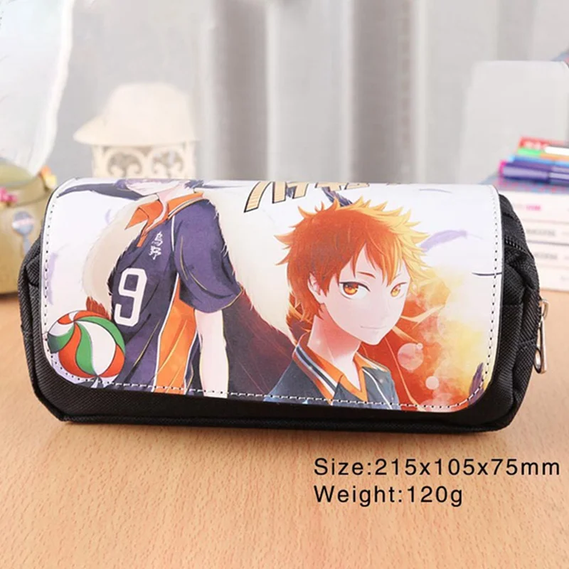 Pencil Case Anime Haikyuu!! Cosplay Big Capacity Stationery Pencilcase Pen Marker Bag Storage Pouch School Supplies | Канцтовары для