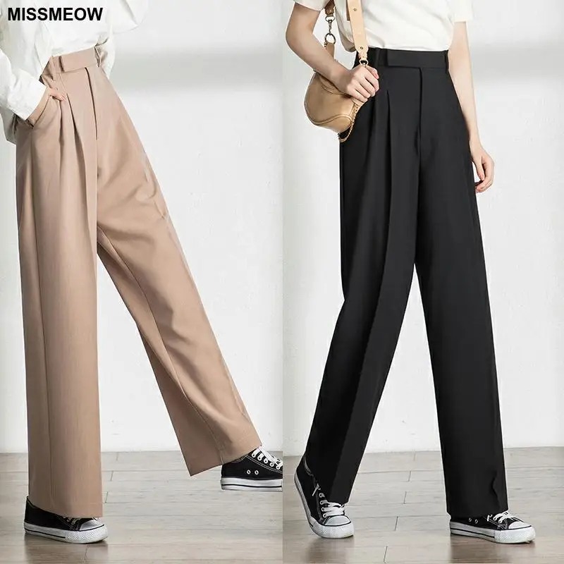 MISSMEOW повседневные свободные широкие брюки для женщин с высокой талией размера