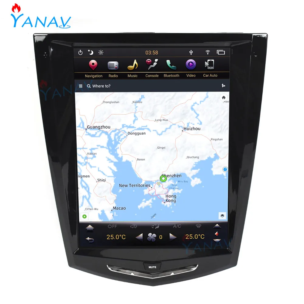 Vertical HD Screen Car Radio Audio For Cadillac ATS 2013-2017 GPS Navigation Video Stereo Receiver Android Multimedia MP3 Player |