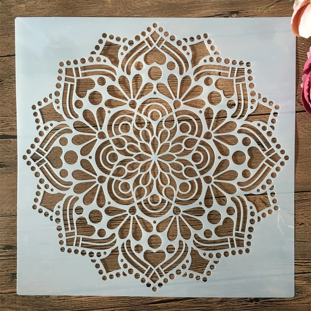 

30*30cm Geometry Mandala Flower Petal DIY Layering Stencils Painting Scrapbook Coloring Embossing Album Decorative Template