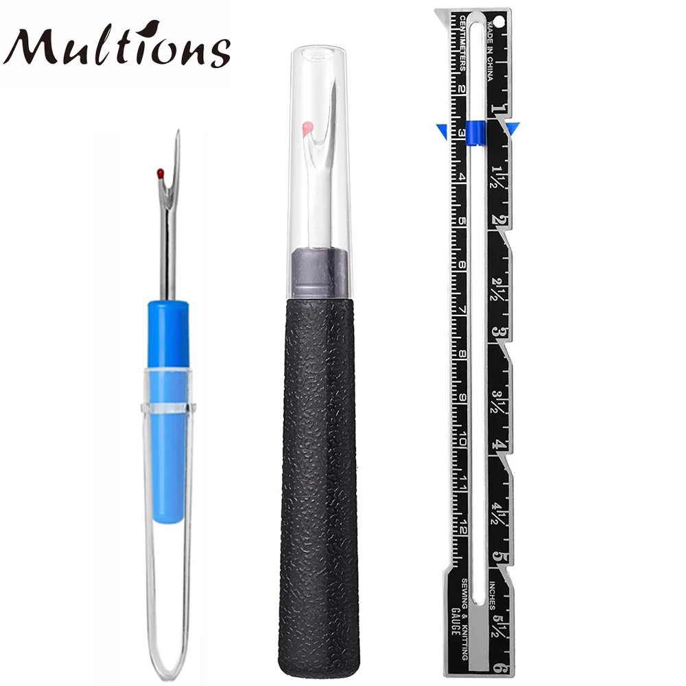 

Mutions 3pcs Seam Rippers&Sewing Gauge Set Non-slip Handle Seam Stitch Rippers for Sewing Needlework Sewing Tool