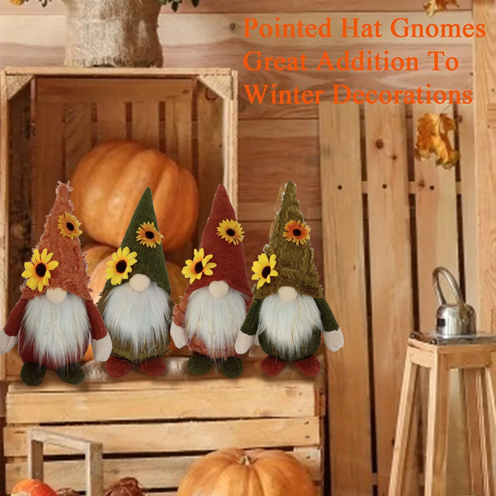 

Harvests Festival Ornaments Sunflower Industrious Faceless Gnome Doll Thanksgiving Party Wedding Kawaii Home Decor Accessories