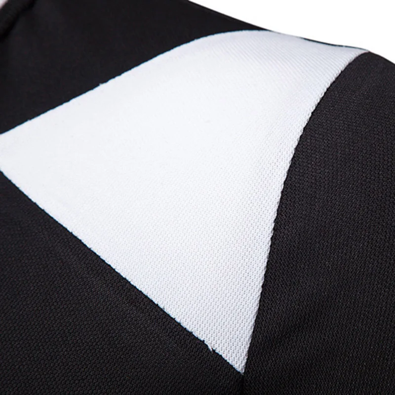 

Mens Lapel Casual Slim Patchwork Short Sleeve T-Shirt Top Polos Shirt BMF88