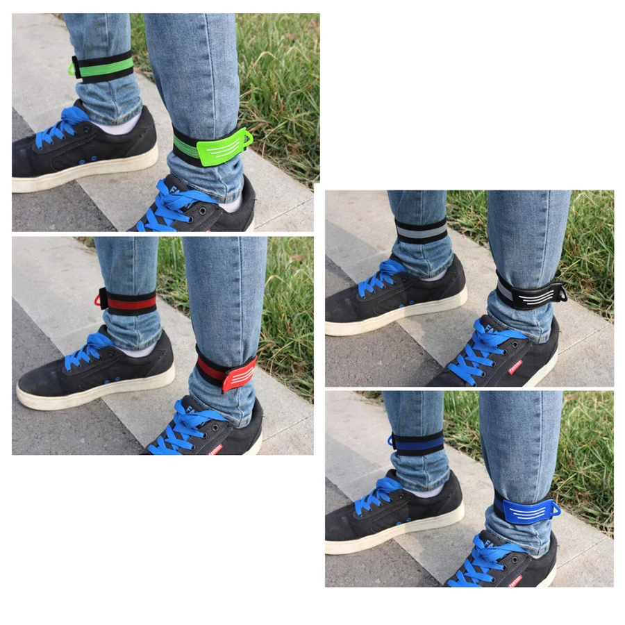 

2 Pcs Cycling Bicycle Pants Leg Clip Strap Beam Band Bandage Gaiter for Sports Safety Running Bike