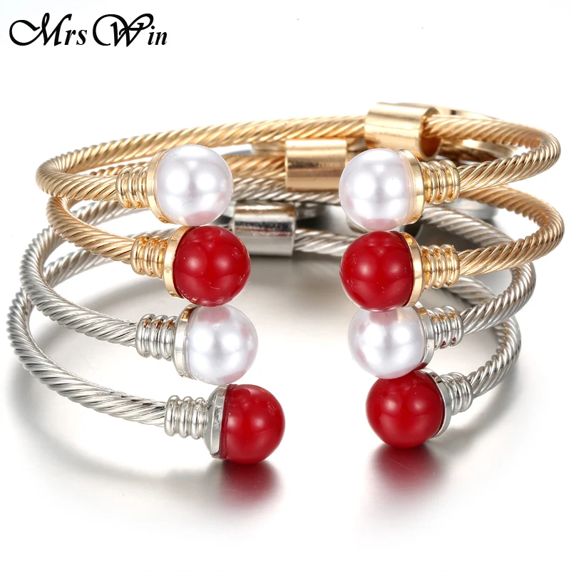 Новые ювелирные изделия с имитацией жемчуга браслет кнопками под золото