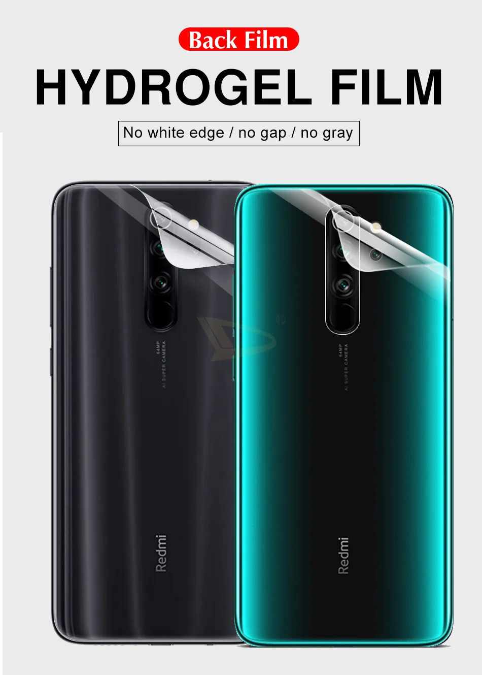 3-1 шт 100D задняя крышка Гидрогелевая пленка для Xiaomi Redmi 4X Note 8 Pro 7 K20 мягкая защитная пленка задняя защитная пленка