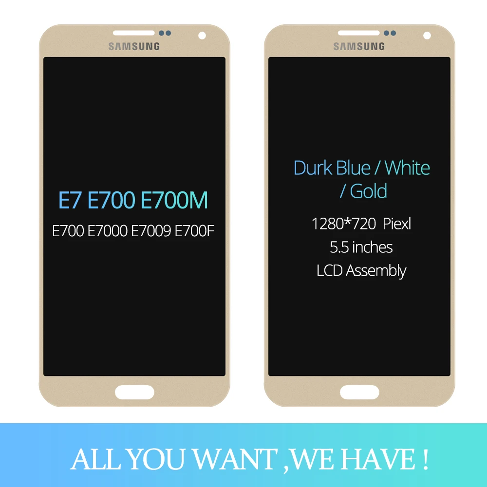 E700 Экран можно настроить ЖК-дисплей для samsung Galaxy E7 E700 E7000 E7009 E700F E700H E700M ЖК-дисплей Дисплей кодирующий преобразователь сенсорного экрана в сборе