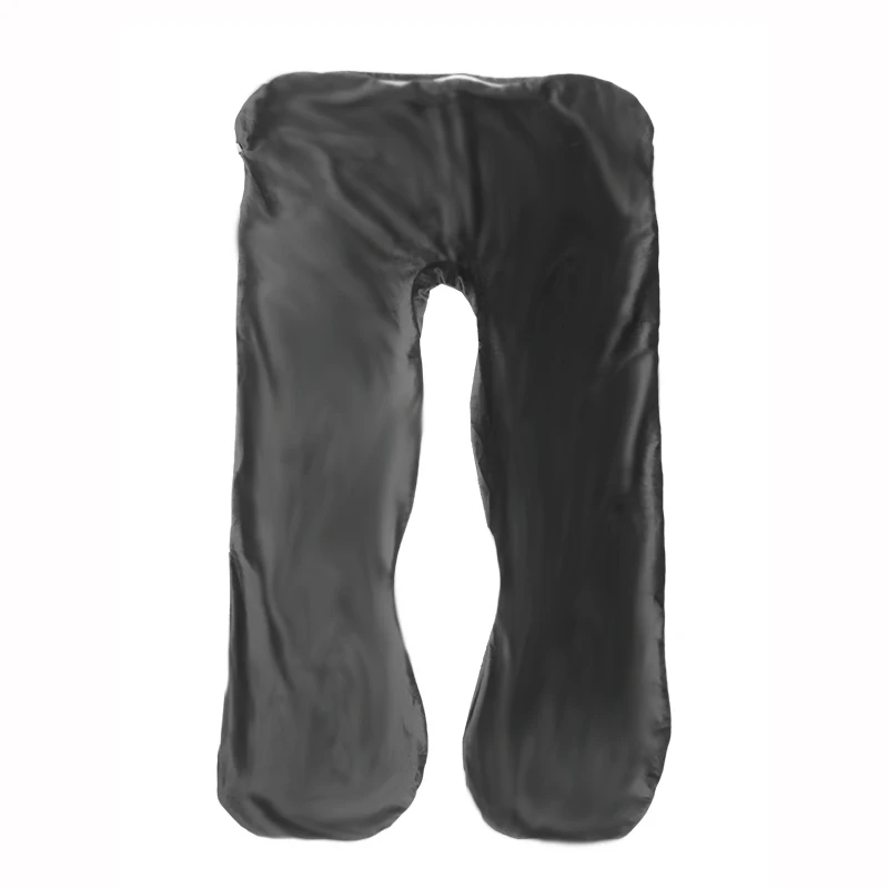 fleece dark grey Мягкий чехол для подушки для беременных Gravida u-образная поясничная Подушка Чехол многофункциональная боковая защита чехол для подушки для беременных подарок для женщин - Цвет: fleece dark grey