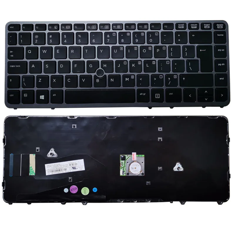 Новая клавиатура для ноутбука HP EliteBook 840 G1 850 ZBook 14 G2 серебристая с указательной
