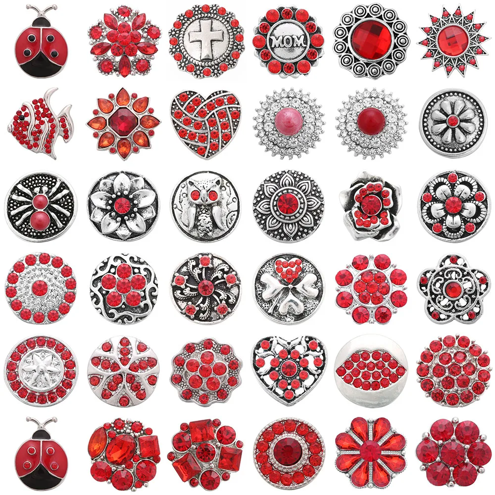 5 шт./лот новые застежки ювелирные изделия Стразы Жук Сова Рыба металл 18 мм кнопки