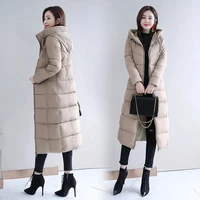 womens padded jacket 2021 new padded winter jacket womens down cotton thick winter long padded jacket long over the knee