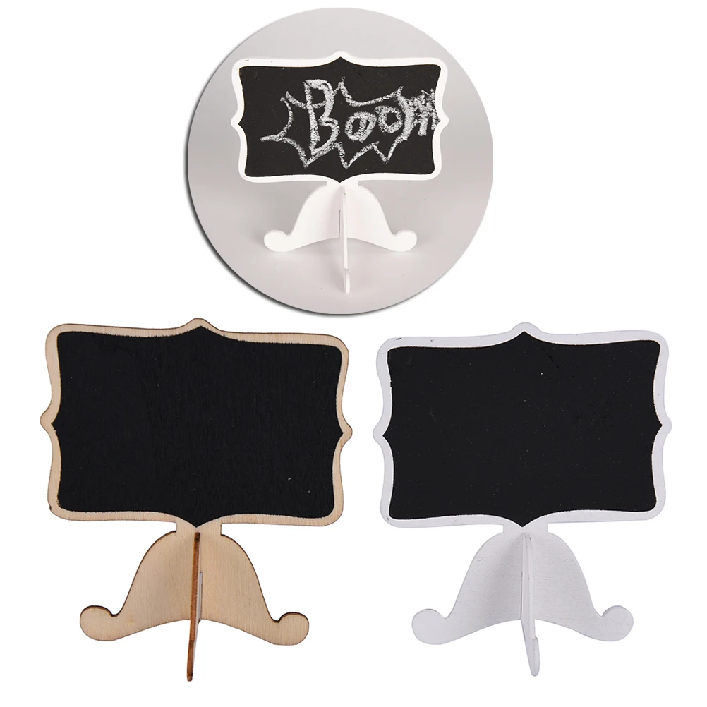 

Mini Wooden Chalkboards Message Board Teaching Stationery Blackboard Message Table Wedding Party Decor 8.3*9*6cm