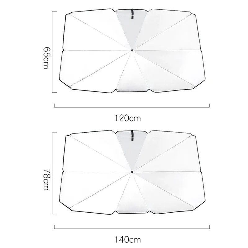 

Space-saving CAR WINDSHIELD SUNSHADE Umbrella Foldable Auto Front Window Sun Protector Sun Shade Covers Heat Insulation Parasol