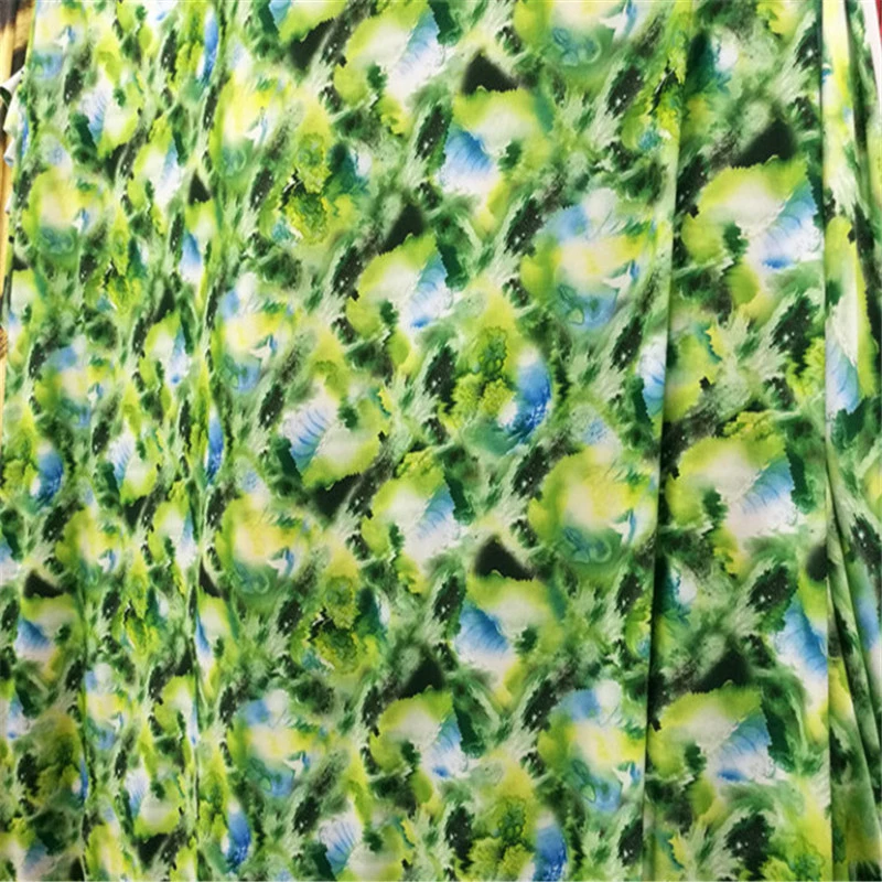 All round elastic impervious knitted milk silk printed fabric for sewing cheongsam Latin stage performance clothing | Дом и сад