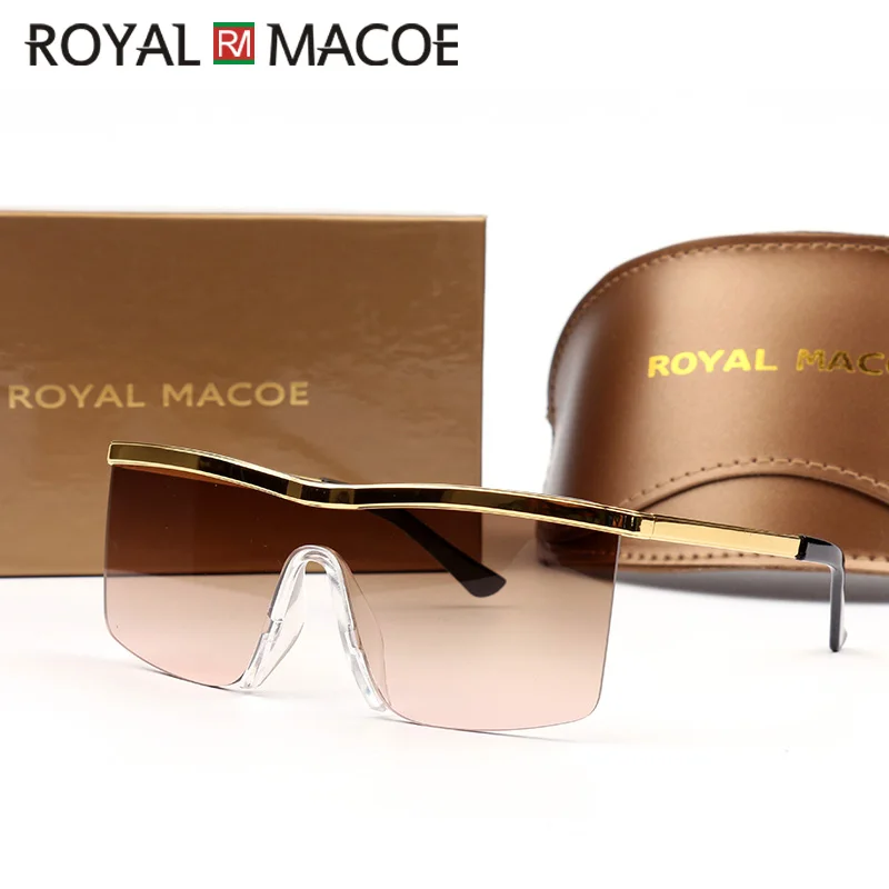 Королевский MACOE цельное Форма Для мужчин солнцезащитные очки упругая краска