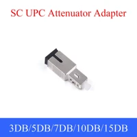 1pcs sc upc fiber optic attenuator single mode fiber optic male to female connector 3db5db7db10db15db adapter