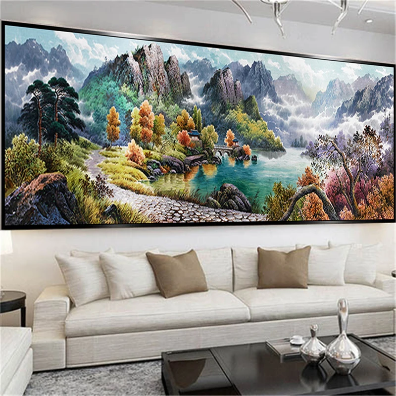 Алмазная вышивка RAILONCH 5D алмазная картина пейзаж весна мозаика крестиком