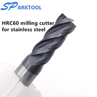 hrc60 special stainless steel end cutter 1 12mm flat end mills alloy coating tungsten steel cutting tool cnc maching endmills