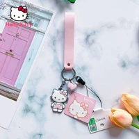 hello kitty fashion cartoon cute mobile phone accessories flat keychain pendant