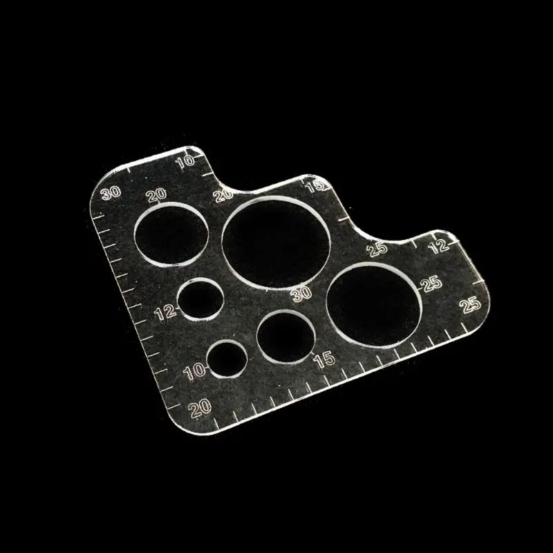 

Leathercraft Tools Clear Acrylic Template Round Corner Stitching Ruler Stencil Full Size Template Pattern Drawing Ruler